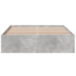 vidaXL Cadre de lit gris béton 140x200 cm bois d'ingénierie