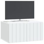 vidaXL Meuble TV mural Blanc 59 5 x 41 x 30 cm Bois d'ingénierie