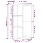 vidaXL Bibliothèque/Buffet Blanc 50x25x80 cm Bois d’ingénierie