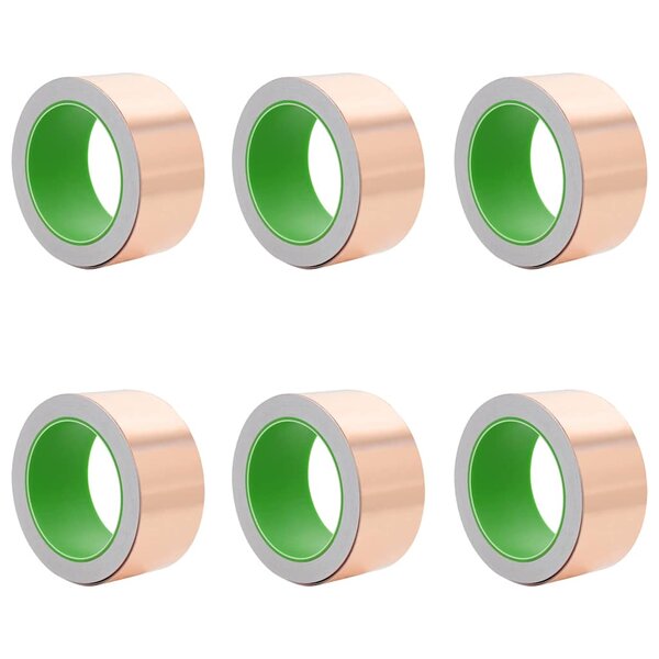vidaXL Ruban en Cuivre Double Face 6 Pièces Cuivre 2000 x 5 cm Cuivre