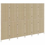 vidaXL Paravent Pliant Manuel Beige 294 x 180 cm polyrotin