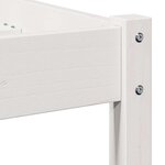 vidaXL Cadre de lit Blanc 208.6 x 157.6 x 69.4 cm Pin massif