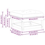vidaXL Repose-pieds de jardin Pin massif Brun Ciré