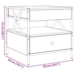vidaXL Table basse avec LED Infinity chêne marron 50x50x51 cm