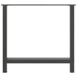 vidaXL Pieds de table à manger Anthracite 2 pièces 80 x (72-73) cm Acier