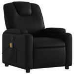 vidaXL Fauteuil de massage inclinable noir similicuir