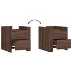 vidaXL Table de chevet chêne marron 45x50x50 cm bois d’ingénierie