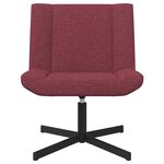 vidaXL Chaise Pivotante Rouge vin Tissu polyester avec base en métal