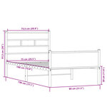 vidaXL Cadre de lit sans matelas chêne sonoma 75x190 cm