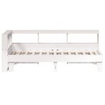 vidaXL Lit bibliothèque sans matelas blanc 100x200 cm bois pin massif
