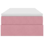 vidaXL Lit avec rangement et matelas Rose 90 x 190 cm Velours