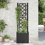 vidaXL Lit surélevé de jardin treillis système d'arrosage Anthracite
