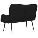 vidaXL Sofa 2 places Noir 115 x 61 x 87 cm Tissu