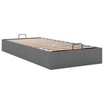 vidaXL Cadre de lit ottoman sans matelas gris foncé 80x200 cm tissu