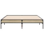 vidaXL Cadre de lit chêne sonoma 140x190 cm bois d'ingénierie et métal