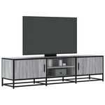 vidaXL Meuble TV sonoma gris 160x35x41 cm bois d'ingénierie et métal