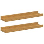 vidaXL Étagère Murale 2 Pièces Beige 40 x 9 x 3 cm Bois d'ingénierie