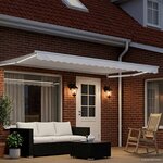 vidaXL Auvent rétractable électrique Blanc 4 5 × 3 m