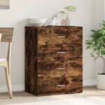 vidaXL Buffet chêne fumé 60x39x80 cm bois d'ingénierie