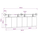 vidaXL Tête de lit suspendue Taupe Velours