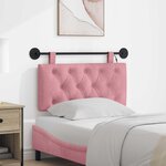 vidaXL Tête de lit suspendue Rose Velours