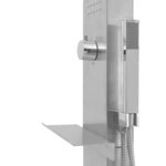 vidaXL Douche d'extérieur Acier inoxydable Carré