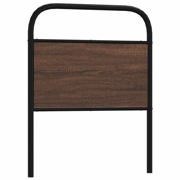 vidaXL Tête de lit chêne marron 75 cm acier et bois d'ingénierie