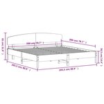 vidaXL Cadre de lit sans matelas blanc 200x200 cm bois massif de pin