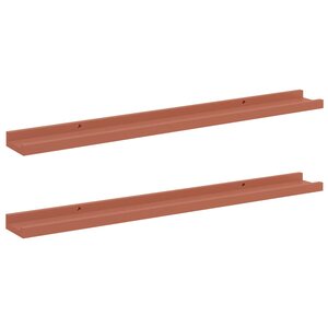 vidaXL Étagère Murale 2 Pièces Rouge 80 x 9 x 3 cm Bois d'ingénierie