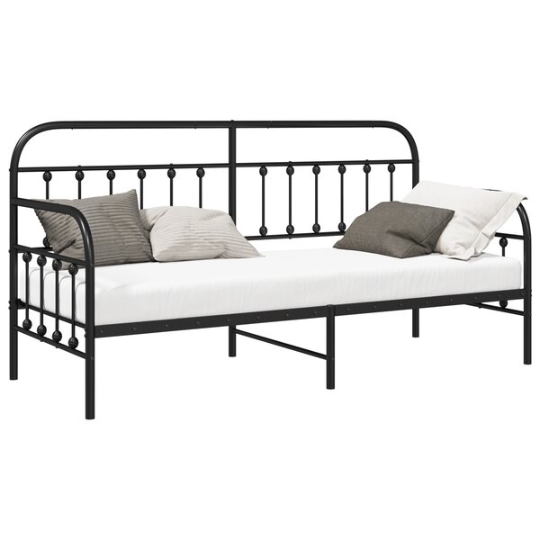 vidaXL Cadre de Lit Black Daybed 80x200 cm Acier