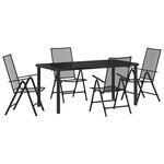 vidaXL Set de salle à manger de jardin 5 pièces en acier anthracite