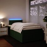 vidaXL Sommier à lattes de lit avec matelas vert foncé 120x190 cm