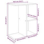 vidaXL Tables de chevet 2 Pièces chêne marron bois d'ingénierie