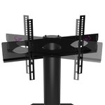 vidaXL Meuble TV d'angle 2 niveaux pour 32-70 pouces noir