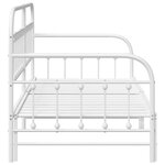 Cadre de lit jour vidaXL avec lit gigogne Blanc 90x200 cm Acier