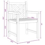 vidaXL Chaises de jardin 2 Pièces Marron 58 x 60 x 90 cm