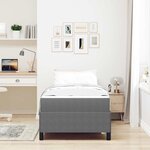 vidaXL Cadre de lit avec matelas Gris clair 90 x 200 cm tissu