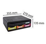 Module de classement toolbox qi chargeur de batterie - 4 tiroirs iderama - arlequin - exacompta