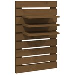 vidaXL Étagères de chevet murales 2 Pièces Marron miel Bois de pin massif