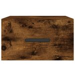 vidaXL Tables de chevet murales 2 Pièces chêne fumé 35x35x20 cm