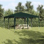 vidaXL Tente de fête Vert  Blanc 400 x 400 x 266 cm Polyester  Acier