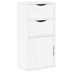 vidaXL Meubles TV 4 Pièces avec rangement ODDA blanc bois de pin massif