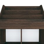 vidaXL Porte-revue pour enfants Chêne fumé 71x30x114cm Bois ingénierie