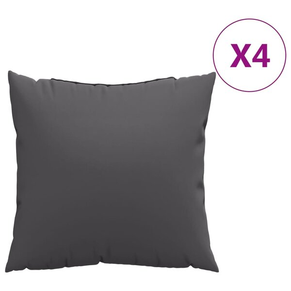 vidaXL Coussins de canapé 4 Pièces anthracite 40x40 cm tissu