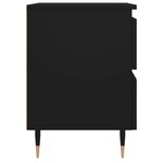 vidaXL Tables de chevet 2 Pièces noir 40x35x50 cm bois d’ingénierie