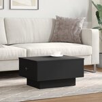 vidaXL Table basse noir 60x45x31 cm bois d'ingénierie