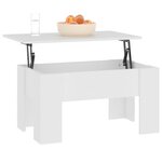vidaXL Table basse Blanc 79x49x41 cm Bois d'ingénierie