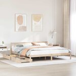 vidaXL Cadre de lit sans matelas 200x200 cm bois massif de pin