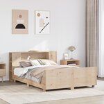 vidaXL Cadre de lit sans matelas 135x190 cm bois de pin massif