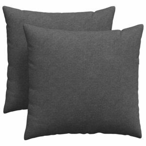 vidaXL Coussins de canapé 2 Pièces Gris foncé 45 x 45 cm